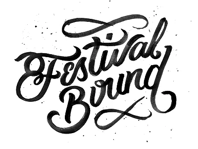 Feeling Festive black and white brush script hand drawn type hand lettering inktober lettering type typography