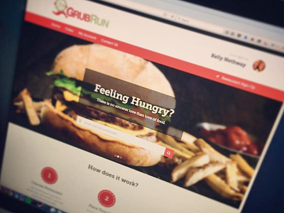 GrubRun V1 design fast food restaurant ui ux web design