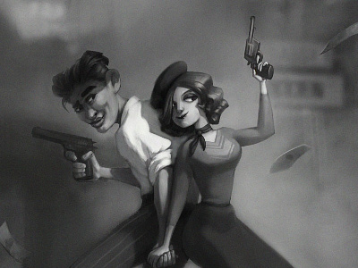 Bonnie And Clyde animation bonnie and clyde character design visdev