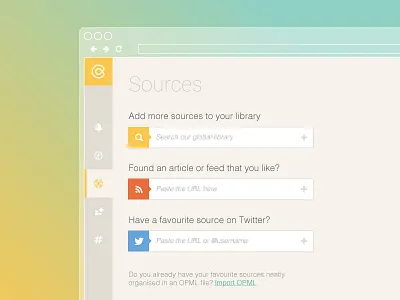 Adding Sources cronycle rss ux