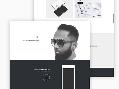 Personal Portfolio Redesigned black clean css elegant html minimal portfolio sexy simple website white