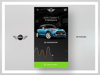 MyMini App iOS app car challenge cooper fuel interface ios mini