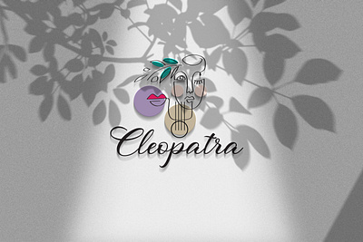 LINE ART CLEOPATRA LOGO graphic design logo