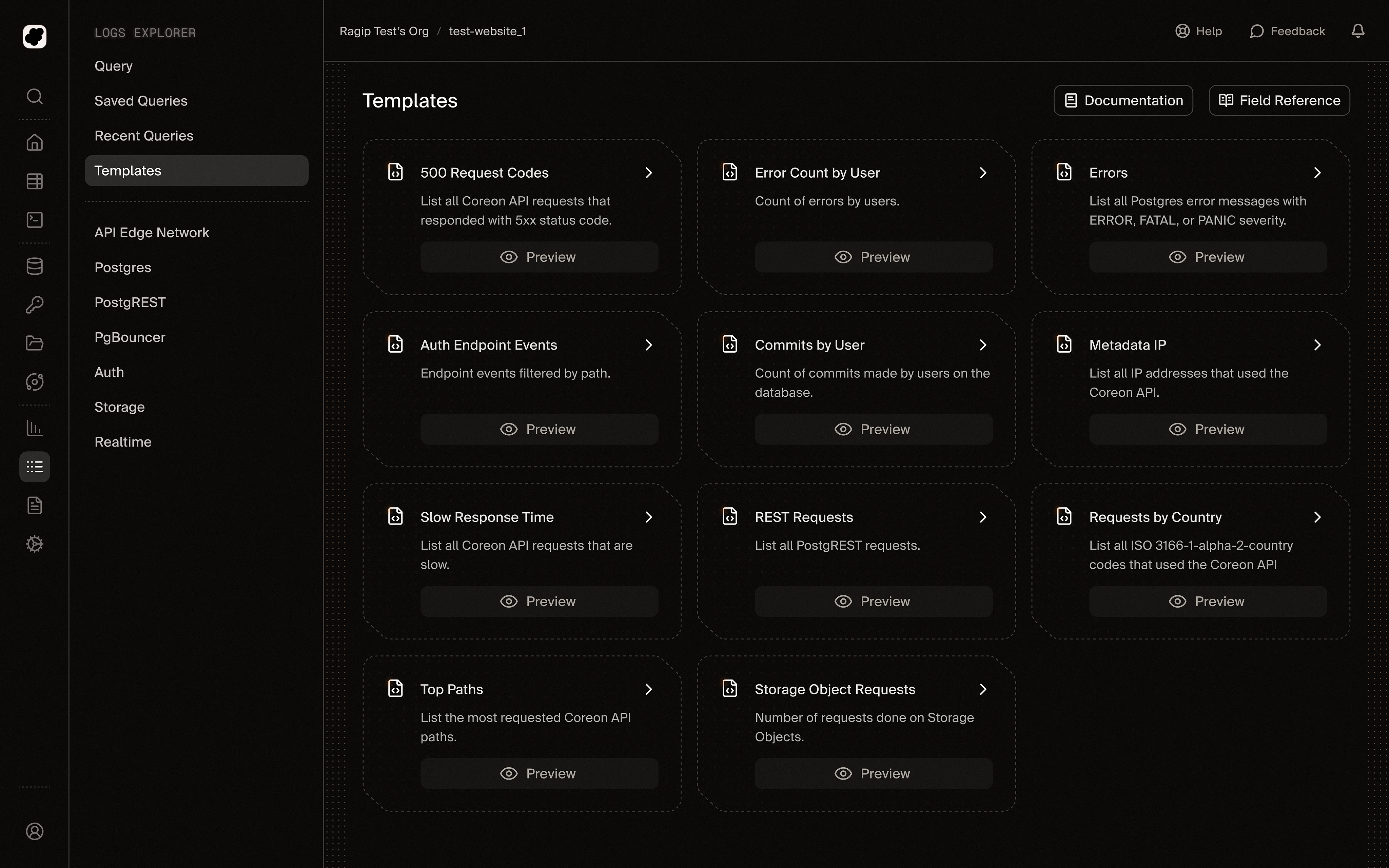 🖤 backend code dark dark mode dashboard dashboard ui data management database firebase product design saas supabase