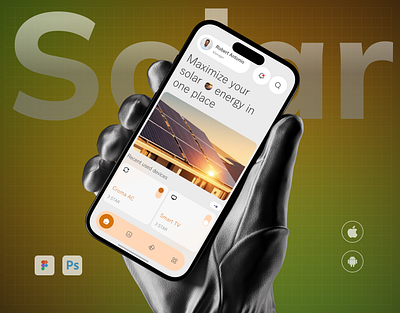 Solar Panel Mobile App app app design electricity app energy green energy mobile panel power renewable service solar solar app design ui uibulbul ux