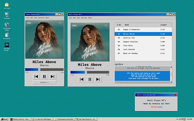 90's Music Payer Win95 Style 90s app design design figma music player retro ui uiux