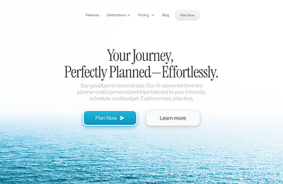 AI-powered itinerary planner hero section app branding design graphic design illustration logo typography ui ux