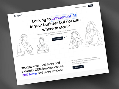 AI Assistant service provider landing page design ai ai homepage ai landing page ai theme design elegant homepage landing page ai design illustration landing page line artwork line illustration minimal minimal design minimalist ui ux