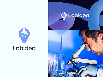 Labidea branding bulb chemistry logo custom logo icon idea identity lab logo logo mark