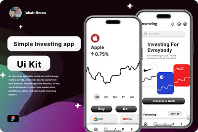 Simple Investing App app design investing app ui design ui ux ux design web design