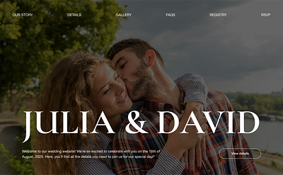 Wedding site hero sections ui webdesign websites