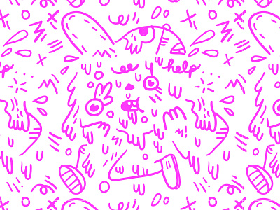 Cry For Help help illustration magenta pattern pink vector