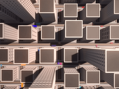 City Traffic 3d 4d animation buildings c4d cinema city design graphic maxon motion traffic
