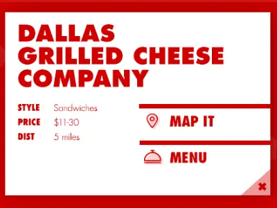 Restaurant Info Card card food info lunch modal typography ui ux web design