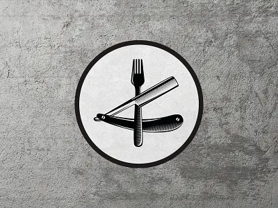 Central Bar Mark branding central bar fork identity logo mark odessa pashkov razor restaurant symbol vvorth