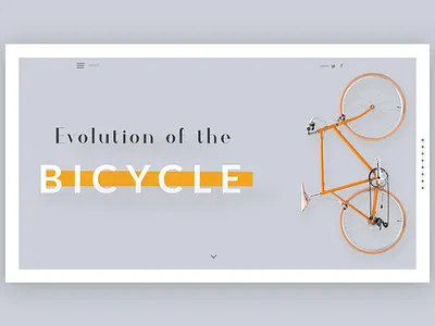 Evolution of the bicycle bicycle bike clean onepage ui ux web