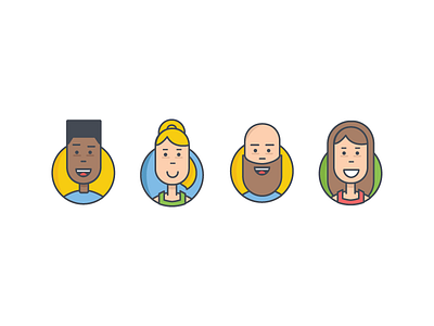 Avatar Icons achievement avatar badge boy girl icon illustration man people team woman