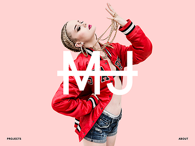MJ Makeup Homepage Concept branding digital branding fullscreen homepage logo monogram