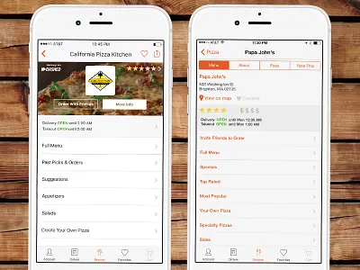 Restaurant Screen Refresh delivery food foodler ios menu restaurant