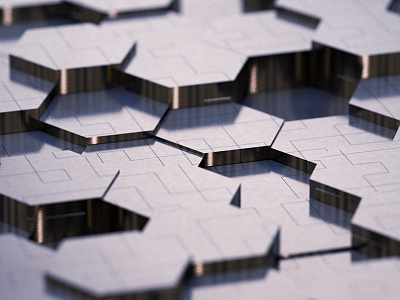 Hexfloor 3d c4d cinema4d design everyday futuristic hexagon