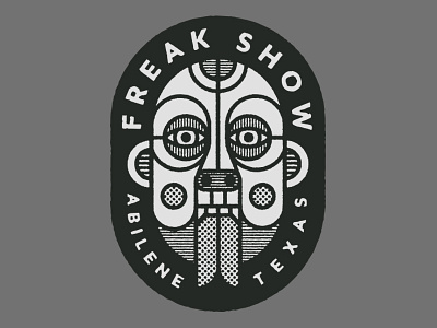 Freak Show abilene freak show halftone illustration lizard lizard man texas texture type typography