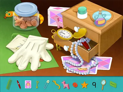 Hidden Object Game app child game games learning objects seek strategy