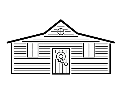 Cabin cabin line art sketch