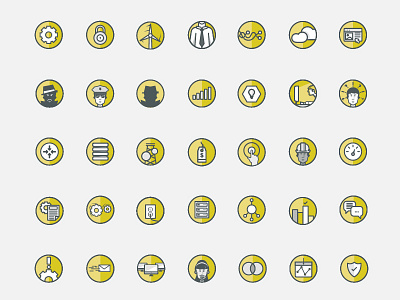 Icon't even right now cop design engineer gear icons lock presentation sales security yellow