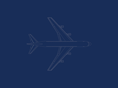 A I R P L A N E air airplane aviation blue detail flight gray illustration illustrator lines sky
