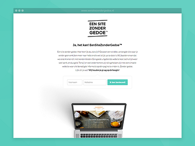EenSiteZonderGedoe™ Landingspage landingspage newsletter onepage subscribe website