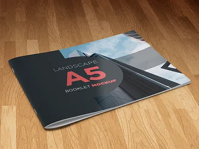 Landscape A5 Booklet Mockup a5 booklet mockup booklet booklet mockup brochure brochure mockup flyer mockup
