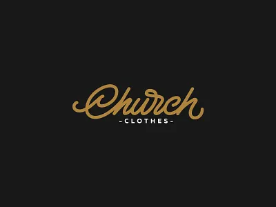 church_logo brand branding brushpen custom handmade letter logo sketch type typography