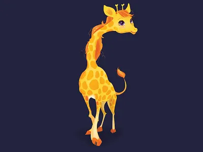 Giraffe Party cute giraffe illustration painterly