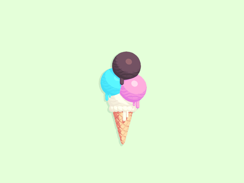 Treat Yo'Self! animated gif c4d cinema 4d dessert gif ice cream mograph transamerica treat treatyoself