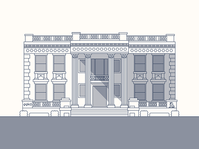 Scott House at VCU illustration line art vcu vector art