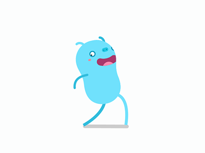 Walking Worm animation blue funny gif walking worm