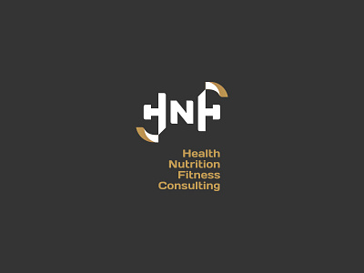 HNF ambigram ambigram consulting fitness gold gym health hnf logo nutrition