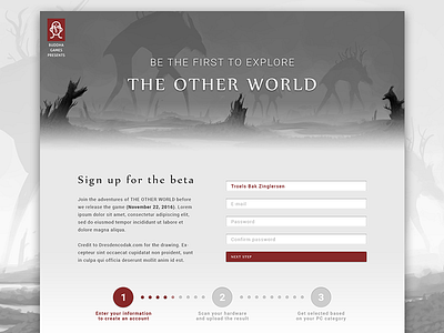 Sign up for the beta 001 beta dailyui form game sign up ui