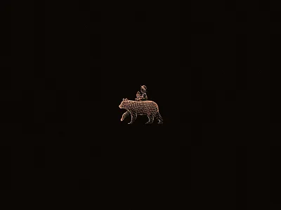 Bronze Bear bear berries child coffee engraving etching