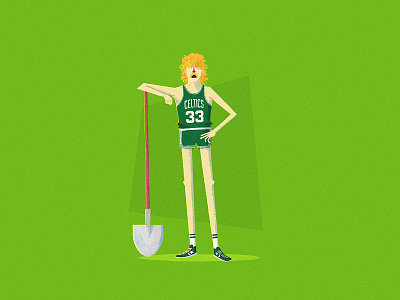 Larry Legend basketball converse illustration larry bird nba