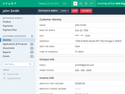 Call Center Dashboard avant call center crm dashboard phone integration software