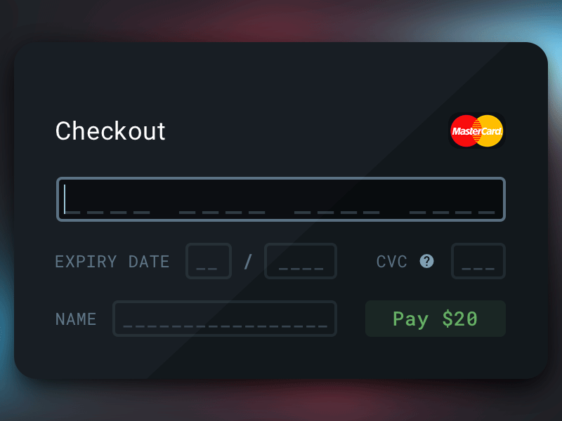 002 - Credit Card checkout credit card daily ui