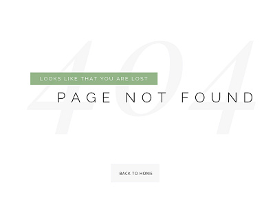 Error Page clean creative design error minimal web