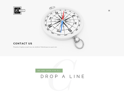 Creek Contact page clean compass contact creek design minimal web