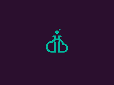 LabCloud beaker bubbles cloud lab laboratory logo symbol