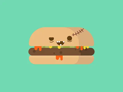 Zombie burger burger food halloween zombie
