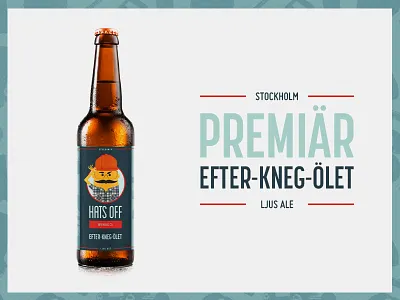 Hats off presents after work brew beer bottle branding hatsoff illustration retro