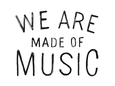 Made of Music black and white hand drawn type hand lettering inktober lockup monotype monoweight type type design typography