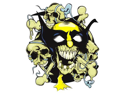 Skulls Wolverine cartoon digital graphic illustrator marvel skulls vector wolverine x men