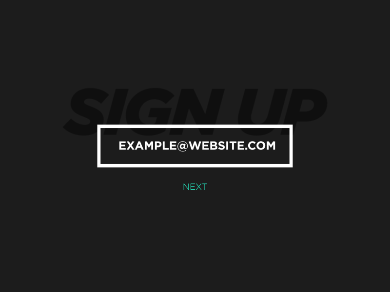 Sign Up Flow 001 100days animation dailyui login sign up ui ux